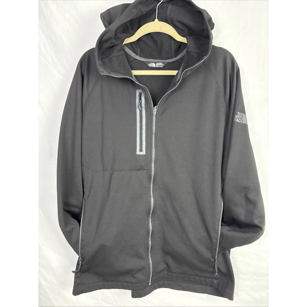 Men's The North Face Long Sleeve TRACK Jacket Size XL Black